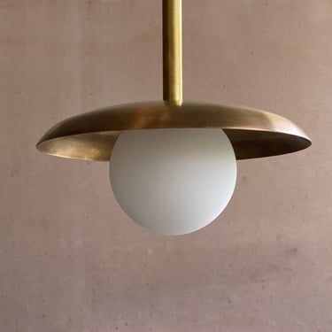 Aged Brass Pendant Light • The Pearl Pendant • Petite Pendant Light 