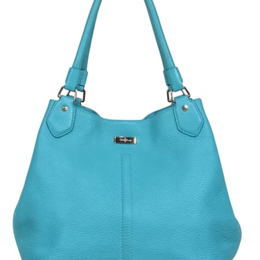 Cole Haan - Turquoise Blue Pebbled Leather Tote Bag