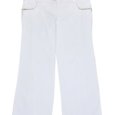 Chanel - White Cropped Denim Pants Sz 8