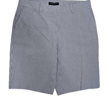 Lafayette 148 - Blue &amp; White Striped Seersucker Shorts Sz 2