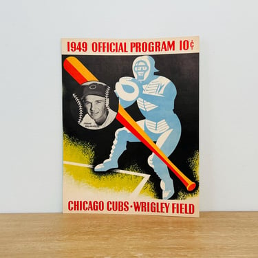 Vintage Chicago Cubs Vs. St. Louis Cardinals 1949 Score Card Program Stan Musial Unscored 