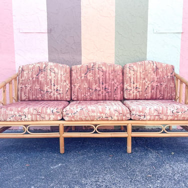 Old Florida Rattan Sofa