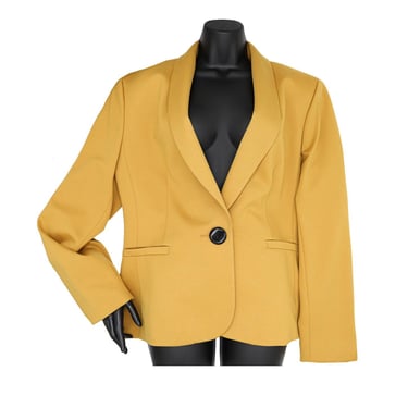 Vintage Classic Yellow Women's Blazer Tailored Fit Jacket Stylish Office Wear Business Casual Coat Elegant Formal Trendy Blazer for Women 