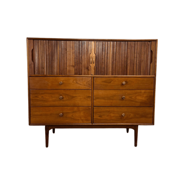 Walnut Tambour Door Gentleman's Chest by Kipp Stewart for Drexel