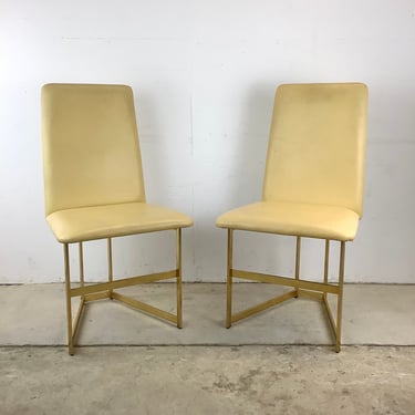 Pair Modern Highback Side Chairs 