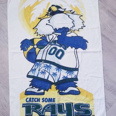 WOW!! MLB Sports Collectible Super Rare vintage Tampa Bay Devil Rays Beach Towel 