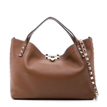 Valentino Garavani Women Rockstud Small Leather Tote Bag