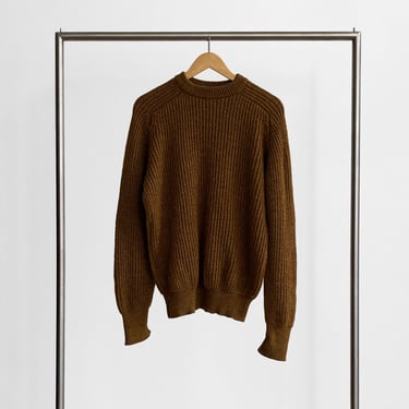 Camel Brown Knit Wool Sweater
