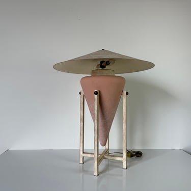 1980's Postmodern Urn Table  Lamp by Max Blumberg 