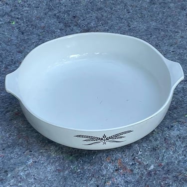 Vintage Anchor Hocking Black Wheat Casserole Dish - 9