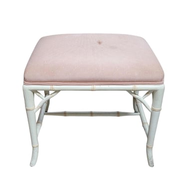 Faux Bamboo Chinese Chippendale Stool / Bench 