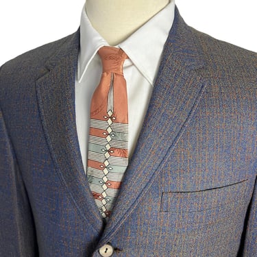 Vintage 1950s Wool Tweed Atomic Fleck Sack Sport Coat ~ 38 Short ~ blazer / jacket ~ Rockabilly ~ Elvis ~ VLV ~ 