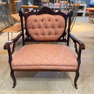 Vintage Pink Upholstered Settee