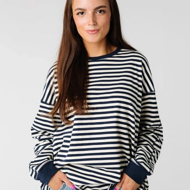 Mod Ref - Taylor Top - Navy/Cream