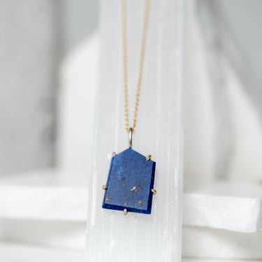 14K-24K Gold Lapis Pendant Necklace