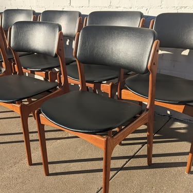 Mid Century Danish Modern Teak Dining Chairs by Eric Buch 