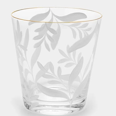 "Saanen" Eteched Crystal Tumblers by Los Vasos de Agua Clara