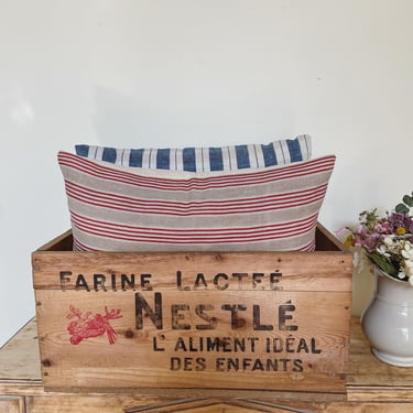 Beautiful robust vintage French wooden Nestle crate 