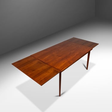 Danish Mid-Modern Expansion Dining Table w/ Stow in Table Leaves in Teak by BRDR Furbo, Denmark, c. 1960's 