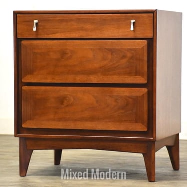 Refinished Walnut Nightstand by Red Lion 