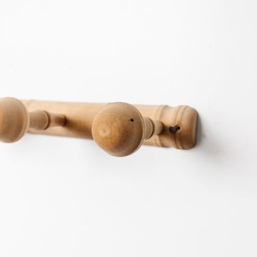 1930s French bleached wood faux bamboo coat rack
