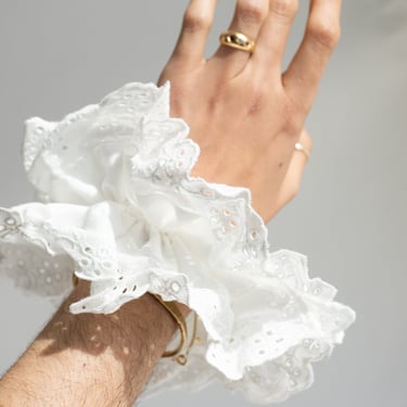 Giant Broderie Anglaise Lace Scrunchie