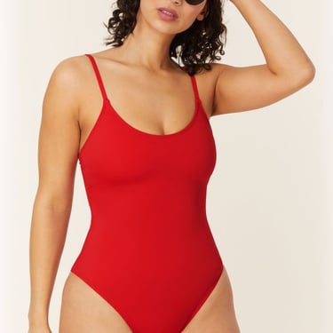 Andie Swim The Amalfi Flat One Piece - Cherry Red