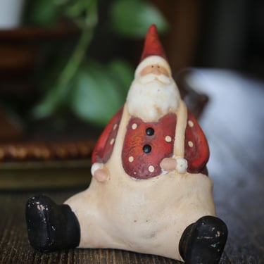 Vintage Ceramic Folk Art Santa 