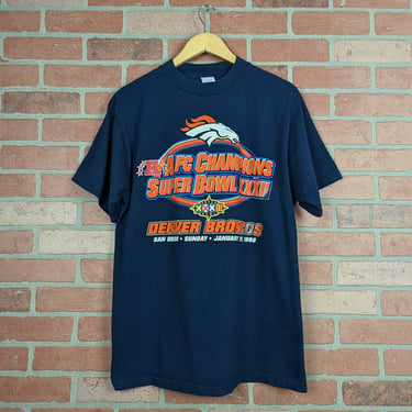 Vintage 90s NFL Denver Broncos Football AFC Champions ORIGINAL Sports Tee - Large 