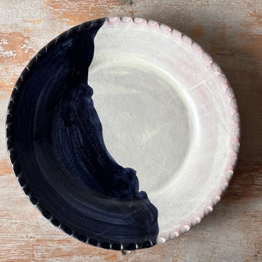 Talavera Modern Platter – Ink Blue