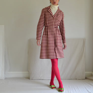 geometric woven 70s shirtwaist maximalist dress 