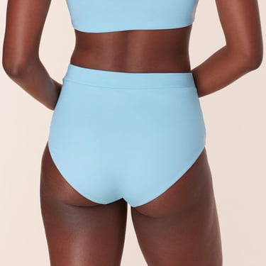 Andie Swim The Wide Band Eco Nylon High Waisted Bottom - Hydrangea