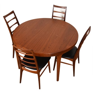 Kofod Larsen for Faarup Round to Oval Expanding Dining Table in Teak