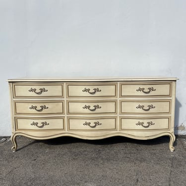 Vintage Dresser Drexel Touraine Chest of Drawers Media Console French Provincial Furniture Bedroom Buffet Shabby Chic  CUSTOM PAINT AVAIL 