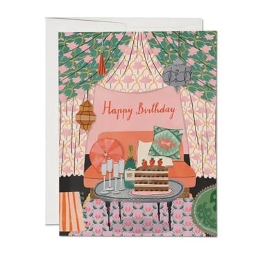 Nomad Tent Birthday Greeting Card