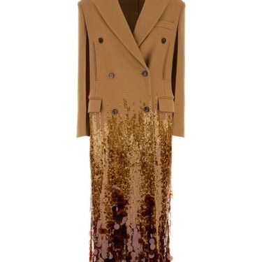 Gucci Women Camel Wool Coat