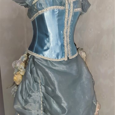 OLD WEST/VICTORIAN Bustle Dress,Steampunk,1870’S Historical Dress,1870’S Reenactment wear,Halloween Costume 