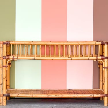 Old Florida Rattan Console