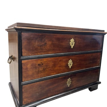 Inlaid 18 century Oak northern European commode