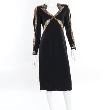 Sequin Beaded Midi Dress