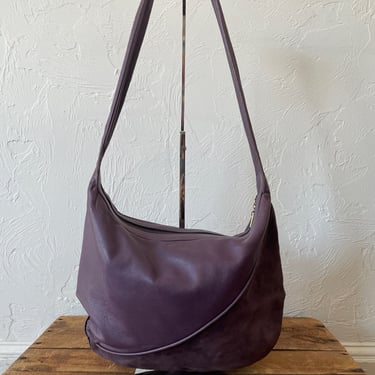 Vintage 1980s Ferragamo Eggplant Purple Leather Handbag