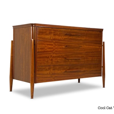 Modern 4 Drawer Mahogany Chest, Circa 1950s - *Please ask for a shipping quote before you buy. 