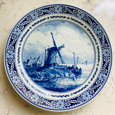 Vintage Koninklijke Porceleyne DELFT BLUE Collectible Hand Painted Porcelain Plate, Holland #2036 by LeChalet