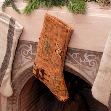 Handwoven Christmas Stocking | Vintage