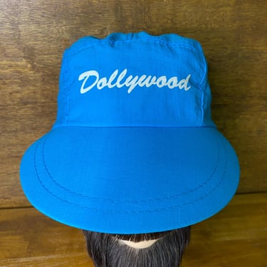 Vintage Dollywood Hat Turquoise Blue 80s Cap Tennesse 