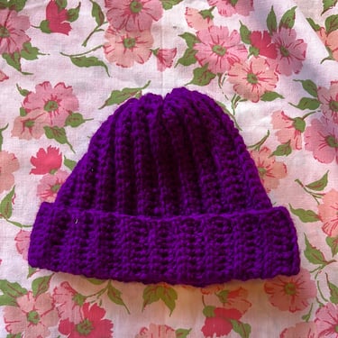Purple Crochet Beanie