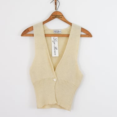 Vintage 1980s Liza Bruce Wool Knit Vest | XS-M 