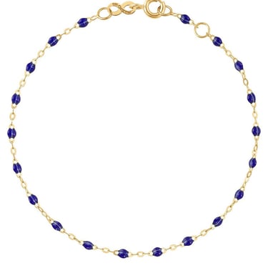 7.5" Classic Gigi Bracelet - LAPIS + YELLOW GOLD