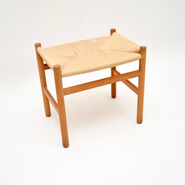 Danish Vintage Oak CH53 Stool by Hans Wegner for Carl Hansen