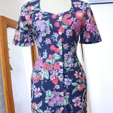 Strawberry &amp; Cherry Print Dress S